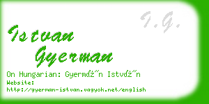 istvan gyerman business card